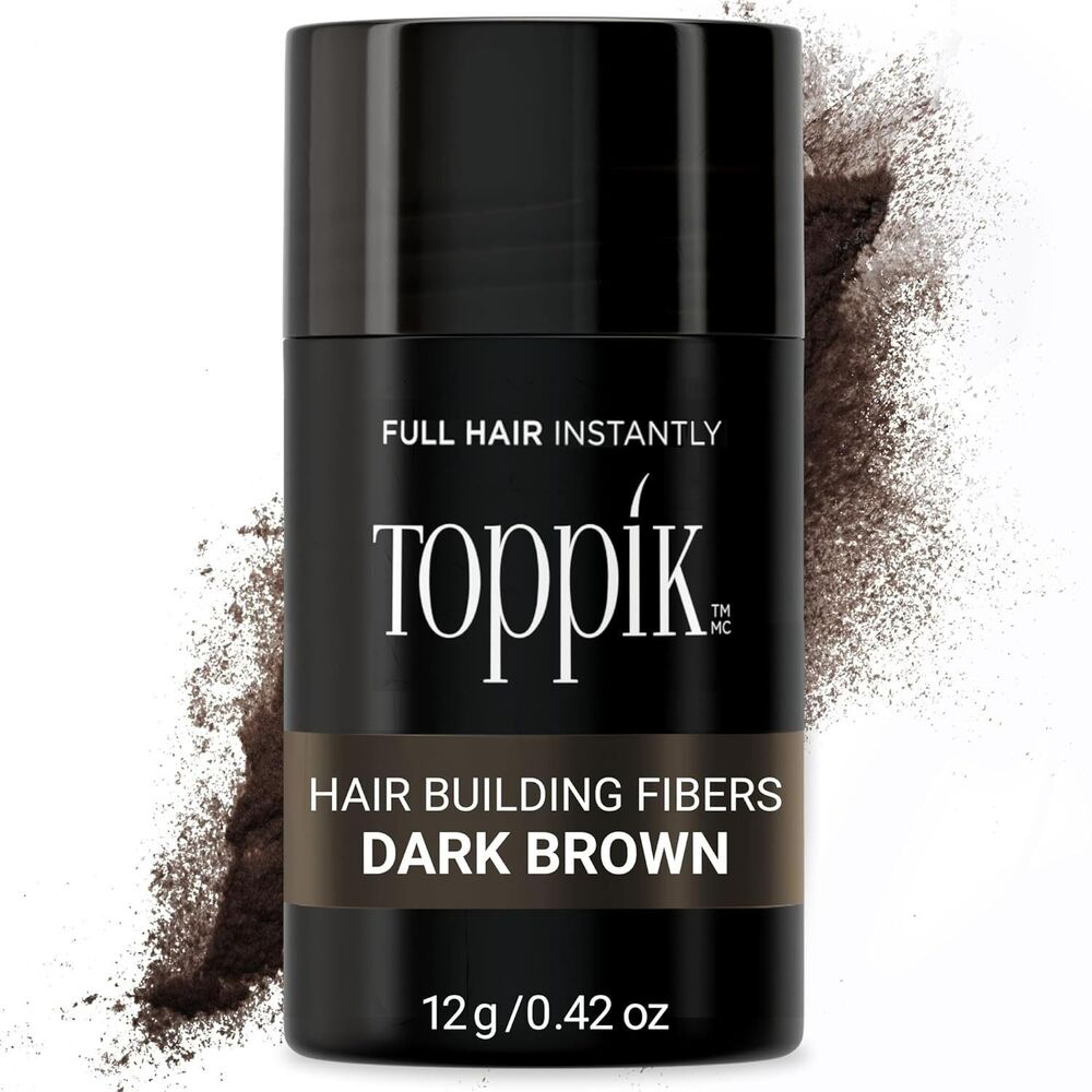 Toppik Hair Building Fibers Dark Brown 0.42oz Thinning Hair Instantly Thicker